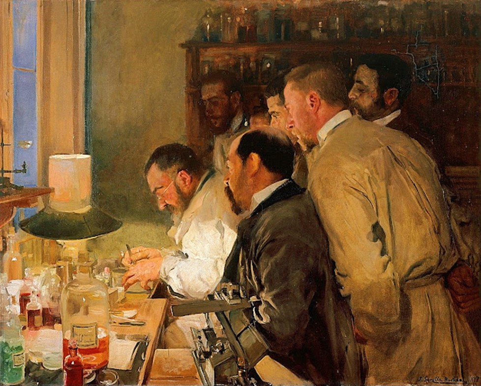 Investigación, Simarro en su laboratorio, 1897. Joaquin Sorolla. Museo Sorolla, Madrid